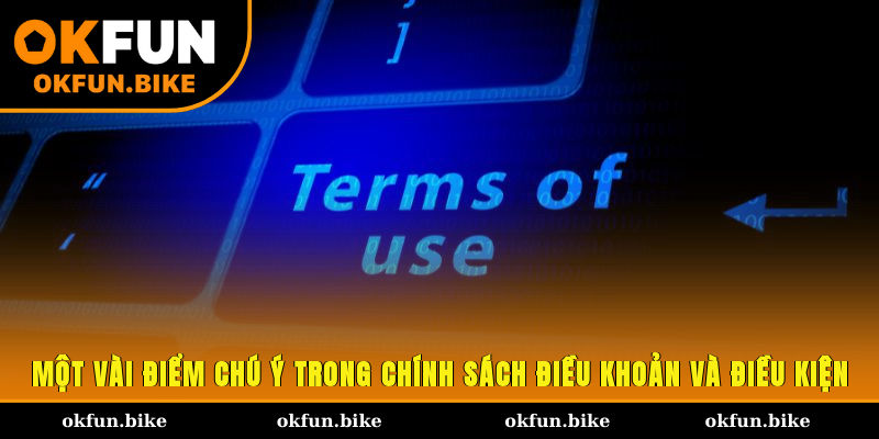 Một vài điểm chú ý trong chính sách điều khoản và điều kiện